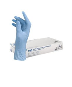 Gant jetable nitrile bleu taille M (vendu par 100)