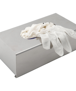 Distributeur pour gants 25x14x9 cm inox argenté
