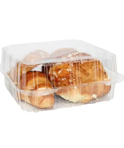 Boite pâtissière plastique pour pâtisseries 17x17x8 cm par 320