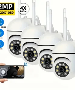 Caméra de sécurité intelligente HD 1080p avec vision nocturne couleur