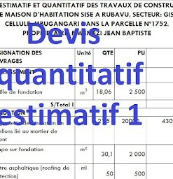Prestation d’étude de faisabilité devis estimatif de toiture / m2
