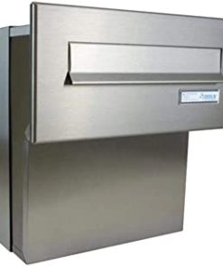 F-04 Boîte aux lettres entièrement en acier inoxydable avec plaque nominative