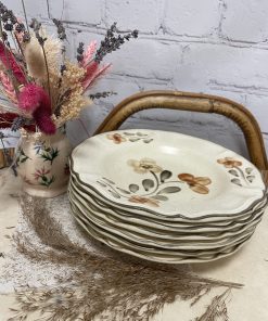 Lot de 6 assiettes vintage Rivoli Atelier d&rsquo;art Sarreguemines