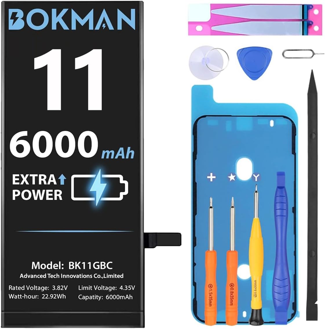 Batterie pour iPhone 11 + Kit de montage