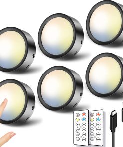 6 Spot LED à intensité variable avec batterie et télécommande