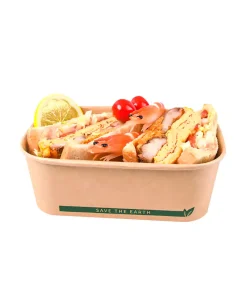 Barquette alimentaire carton rectangulaire 750 ml par 50