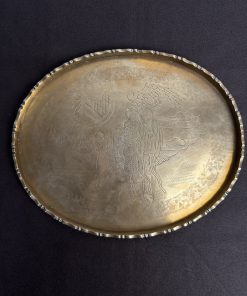 Plateau chinois laiton gravé