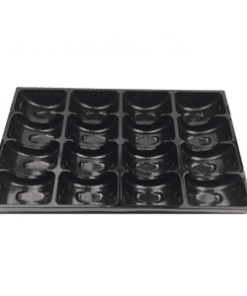50 calages noir plastique 16 macarons pour boite