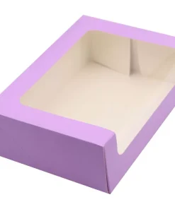 Boîte parme pour 12 / 16 macarons en carton