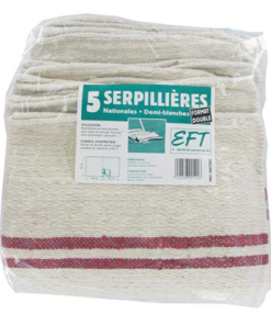 Serpillère nationale demi blanchie 60 x 10 cm x 5