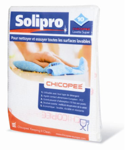 Lavette blanc Chicopee x 10 Solipro