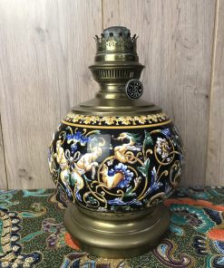 Lampe à pétrole Faïence Gien